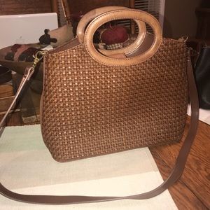 Fossil woven purse carried once Authentic